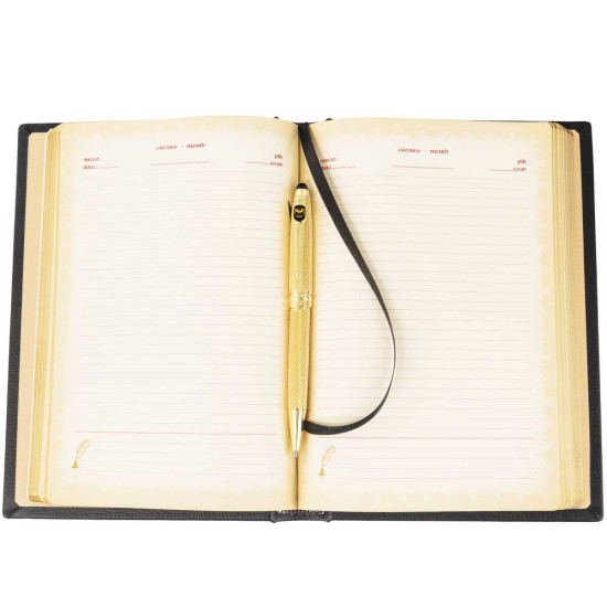 Подарунковий набір "Воєнна розвідка України". (Щоденник з ручкою TENSO з ювелірною мініатюрою)