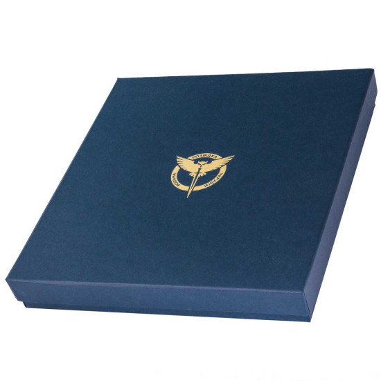 Подарунковий набір "Воєнна розвідка України". (Щоденник з ручкою TENSO з ювелірною мініатюрою)