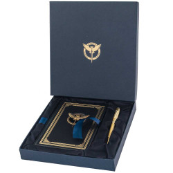 Подарунковий набір "Воєнна розвідка України". (Щоденник з ручкою TENSO з ювелірною мініатюрою)