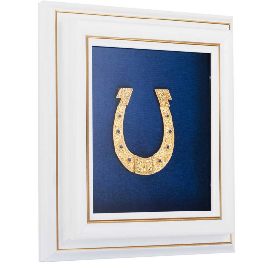 Український оберіг на щастя та долю "Підкова" (метал, позолота, емалі, інкрустація)