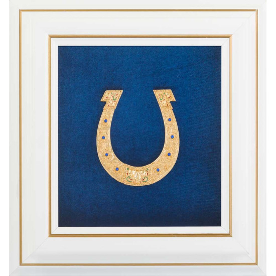 Український оберіг на щастя та долю "Підкова" (метал, позолота, емалі, інкрустація)