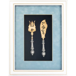  Старовинний позолочений та посріблений сервіз для риби у стилі Людовіка XV (репліка)