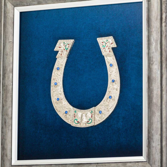 Подарунок - оберіг "Підкова щастя» (мідь, сріблення, каміння, емалі)