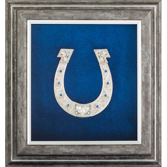 Подарунок - оберіг "Підкова щастя» (мідь, сріблення, каміння, емалі)