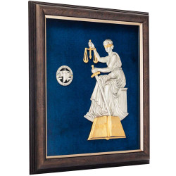 Подарунок "Феміда" з знаком "Суддя" (метал, позолота, сріблення, емалі)