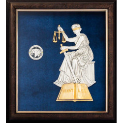 Подарунок "Феміда" з знаком "Суддя" (метал, позолота, сріблення, емалі)