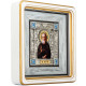 Ікона «Преподобний Сергій Радонезький, чудотворець» (мідь, сріблення, позолота, емалі, каміння)