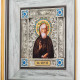 Ікона «Преподобний Сергій Радонезький, чудотворець» (мідь, сріблення, позолота, емалі, каміння)