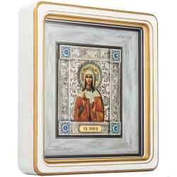 Ікона «Свята мучениця Софія» (мідь, сріблення, позолота, емалі, каміння)