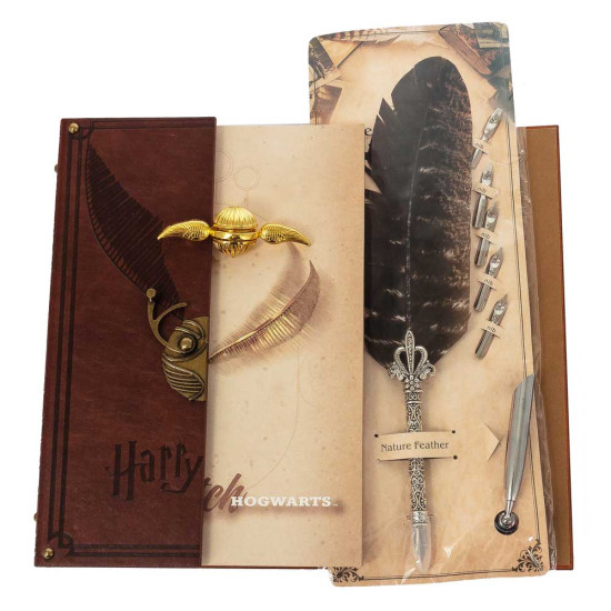Подарунковий набір "Скарби світу Гаррі Поттера" (блокнот, перо, снітч)