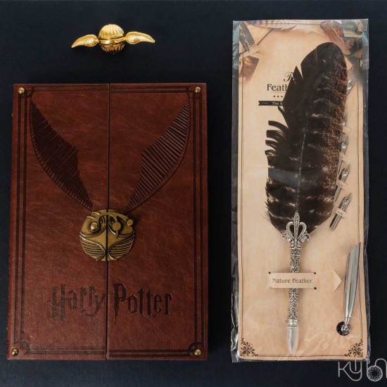 Подарунковий набір "Скарби світу Гаррі Поттера" (блокнот, перо, снітч)