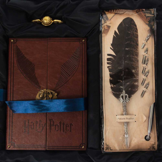 Подарунковий набір "Скарби світу Гаррі Поттера" (блокнот, перо, снітч)