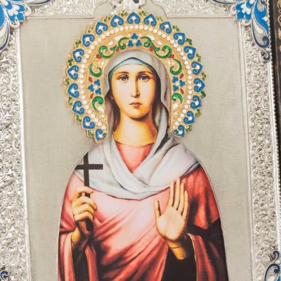 Ікона «Свята мучениця Ніка» (мідь, сріблення, позолота, емалі)