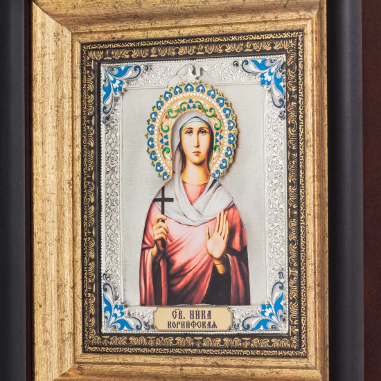 Ікона «Свята мучениця Ніка» (мідь, сріблення, позолота, емалі)