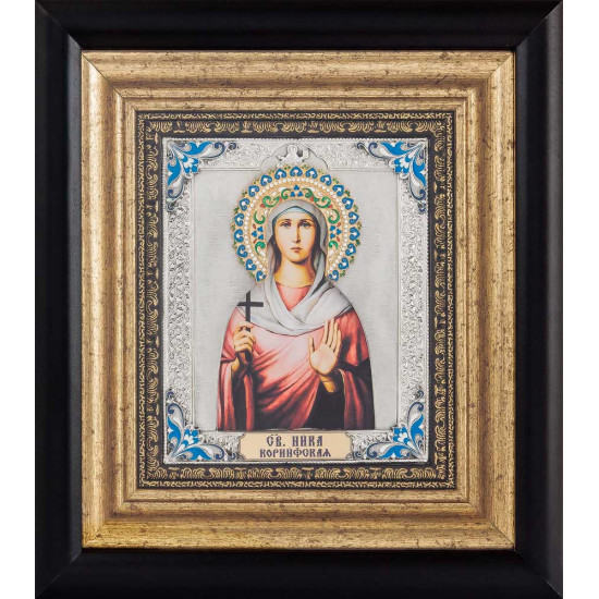 Ікона «Свята мучениця Ніка» (мідь, сріблення, позолота, емалі)