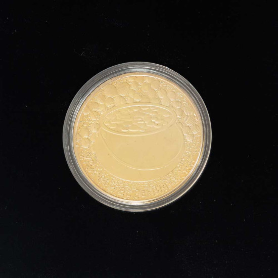 Подарунок-талісман «Монета - примножувач капіталу» у дерев'яному футлярі з позолоченою та інкрустованою підковою