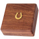 Подарунок-талісман «Монета - примножувач капіталу» у дерев'яному футлярі з позолоченою та інкрустованою підковою