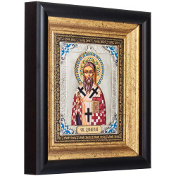 Ікона «Святий Діонісій Ареопагіт» (мідь, сріблення, позолота, емалі)