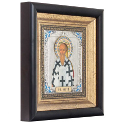 Ікона "Святий Юрій Ісповідник" (мідь, сріблення, емалі, позолота)