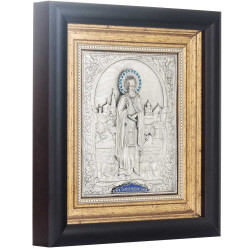  Ікона "Преподобний Сергій Радонезький" (мідь, сріблення, емалі)