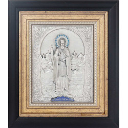  Ікона "Преподобний Сергій Радонезький" (мідь, сріблення, емалі)