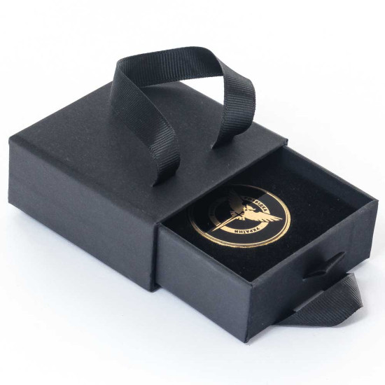 Пам'ятний жетон "Воєнна розвідка України" у подарунковому футлярі