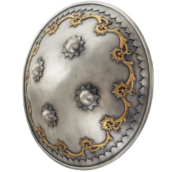 Індо-перський щит «дхал» (мідна посріблена репліка з визолоченими елементами)