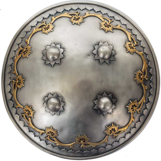 Індо-перський щит «дхал» (мідна посріблена репліка з визолоченими елементами)