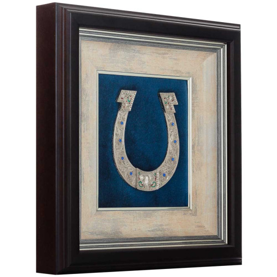 Подарунок - оберіг "Підкова щастя» (мідь, сріблення, каміння, емалі)