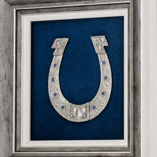 Подарунок - оберіг "Підкова щастя» (мідь, сріблення, емалі, каміння)