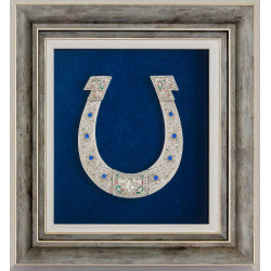 Подарунок - оберіг "Підкова щастя» (мідь, сріблення, емалі, каміння)