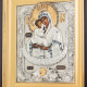 Почаївська ікона Божої Матері (метал, сріблення, позолота, каміння, емалі