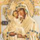Почаївська ікона Божої Матері (метал, сріблення, позолота, каміння, емалі)