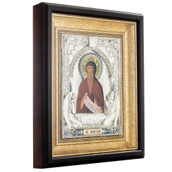 Ікона «Святий Максим» (мідь, сріблення, позолота, емалі)