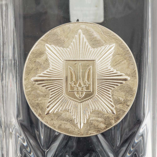 Подарунковий набір для міцних напоїв "Державний стандарт" RCR Cristalleria Italiana з посрібленими накладками