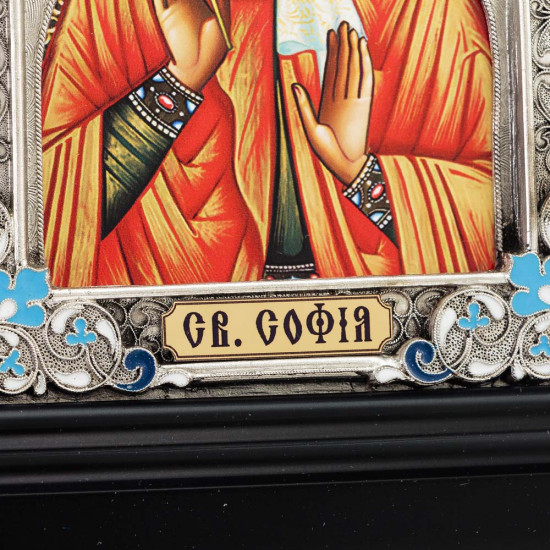 Ікона "Свята Софія" з емалями та інкрустацією