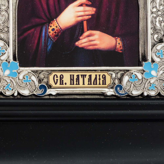 Ікона "Свята Наталія" з емалями та інкрустацією