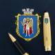 Подарунковий набір "Герб Києва" (Щоденник та ручка Tenso з ювелірною мініатюрою)