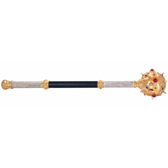 Ювелірна копія булави гетьмана Богдана Хмельницького у подарунковому футлярі (метал, позолота, сріблення, каміння Сваровські)