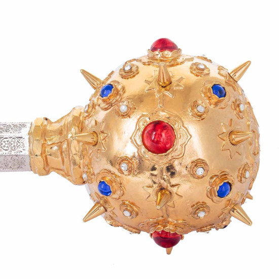 Ювелірна копія булави гетьмана Богдана Хмельницького у подарунковому футлярі (метал, позолота, сріблення, каміння Сваровські)