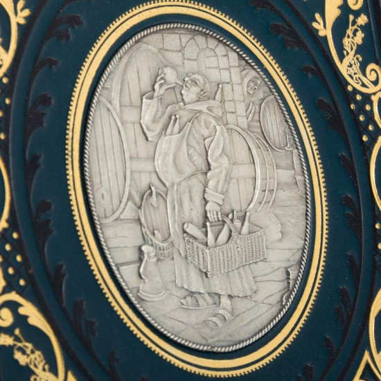 Подарункове видання "Повний посібник з виготовлення алкоголю. Винокуріння" з металевою посрібленою копією гавюри XIX cт.