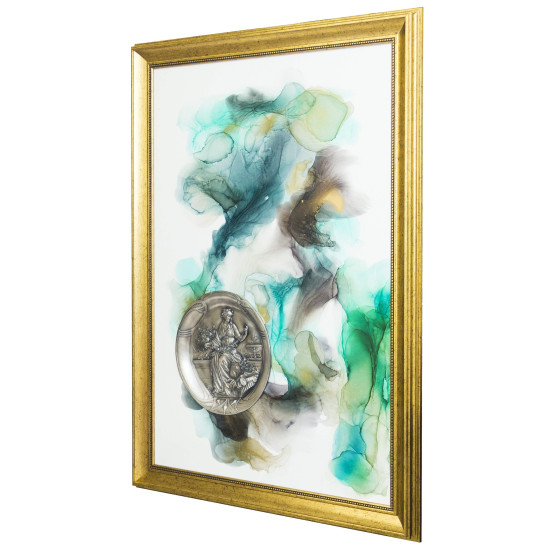 Авторське панно "Деметра". (Репліка срібної тарілки кінця XIX ст.) (Номінант Luxembourg Art Prize 2024)