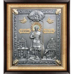 Ікона "Іоан Воїн" з позолоченими елементами