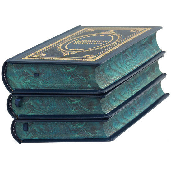 Подарункове видання обраних творів О. С. Пушкіна у 3-х томах з декором посрібленими репліками меділі з портретом письменника