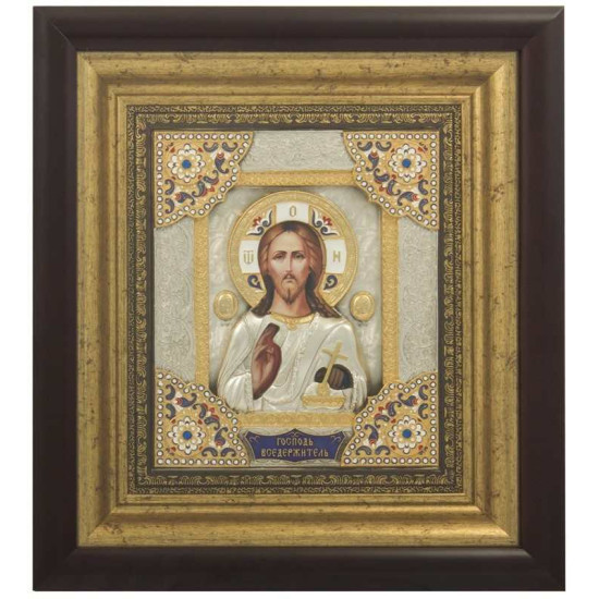 Ікона "Господь Вседержитель" з декоративними кутами