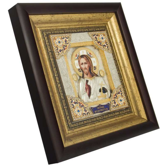 Ікона "Господь Вседержитель" з декоративними кутами