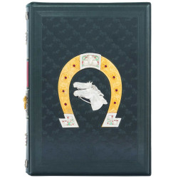 Подарункове видання «Книга про коня»  князя Урусова С.П. Репринт 1911 р. у 2 т. у шкіряному футлярі. (Найкраще дореволюційне видання.) (Позолота, сріблення, каміння Сваровські)