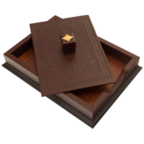 Представницький письмовий настільний набір "Державний символ" з позолотою та інкрустацією камінням Сваровські