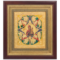 Ікона "Неопалима Купина" з позолотою та емалями