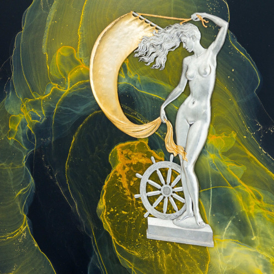 Авторське панно "Фортуна". (Номінант Luxembourg Art Prize 2024), (позолота, сріблення, живопис)